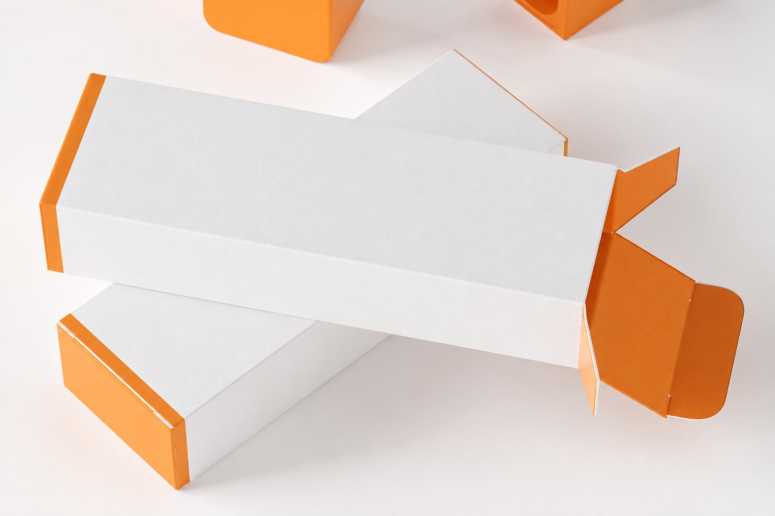 Printed folding box design illustration