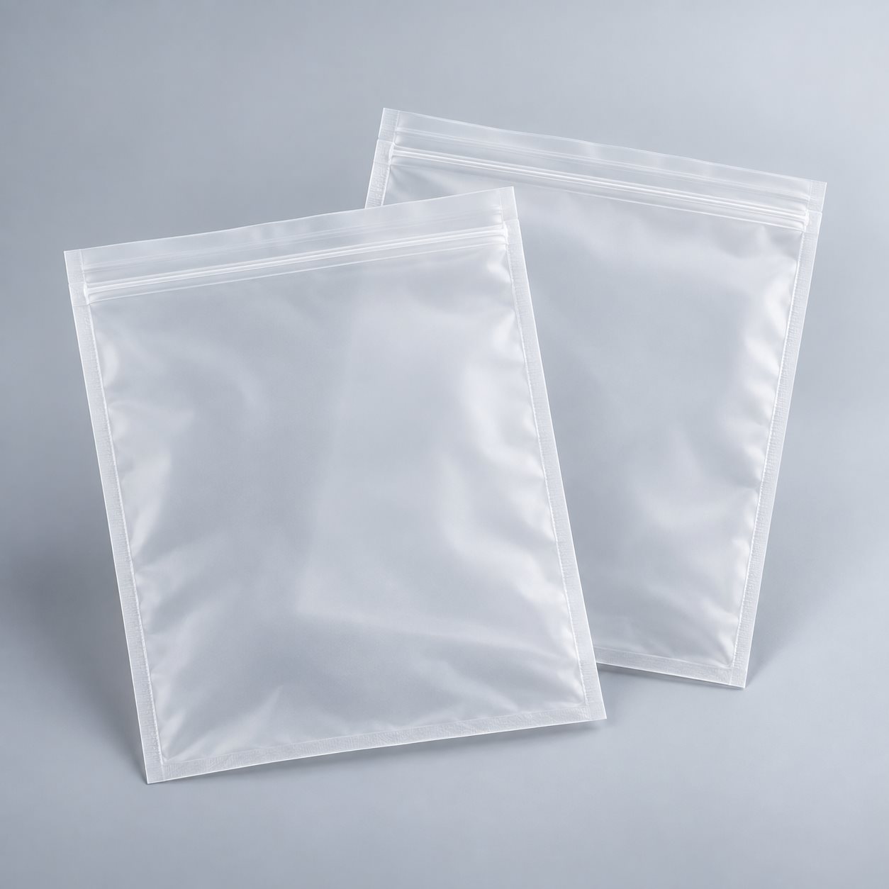 Flat resealable accessory bag design illustration