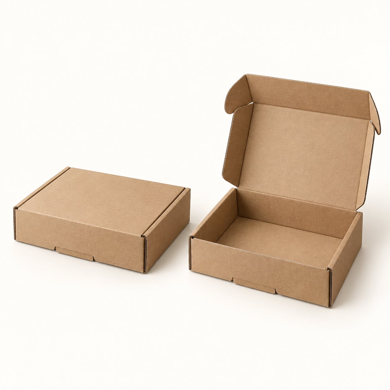 Corrugated mailer box design illustration